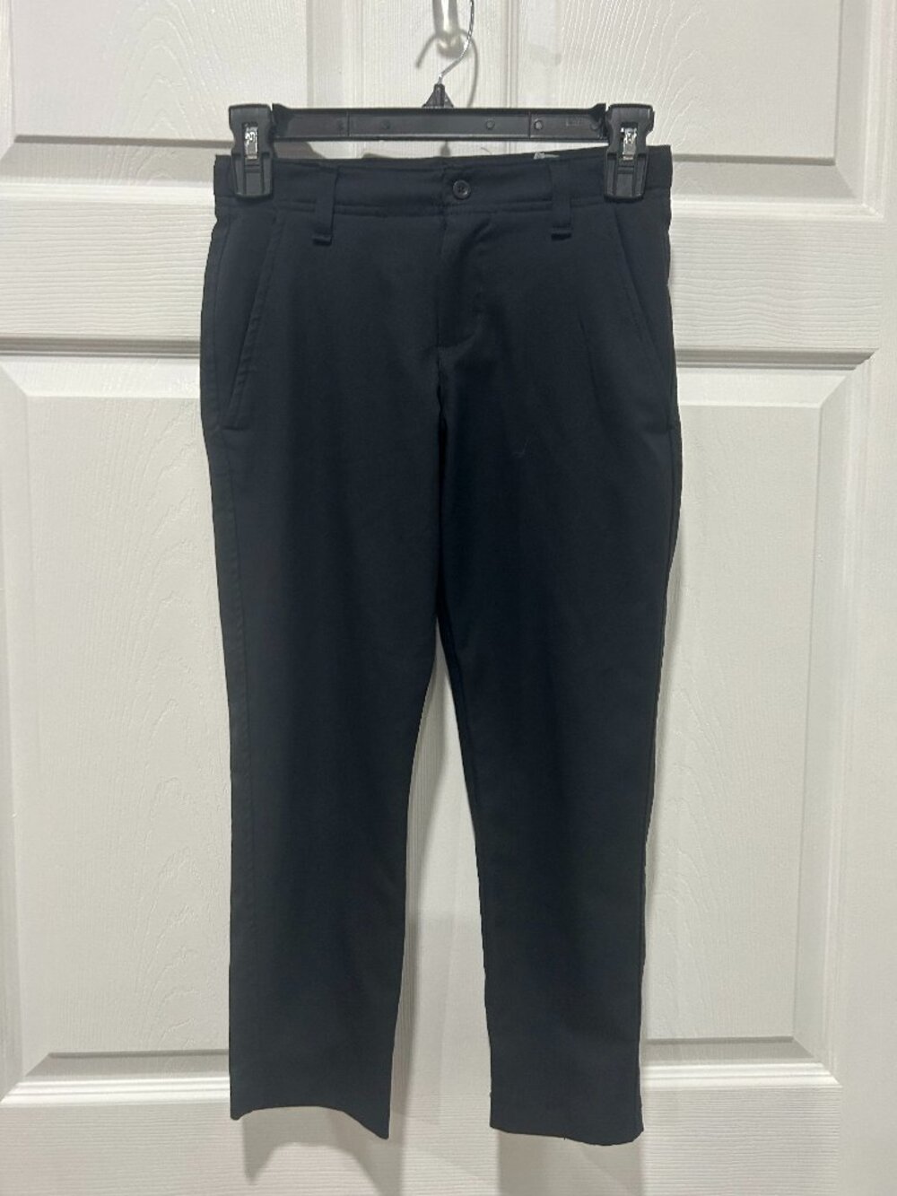 Under Armour Black Boys Golf Dress Pants Size Youth Small Adjustable Waist